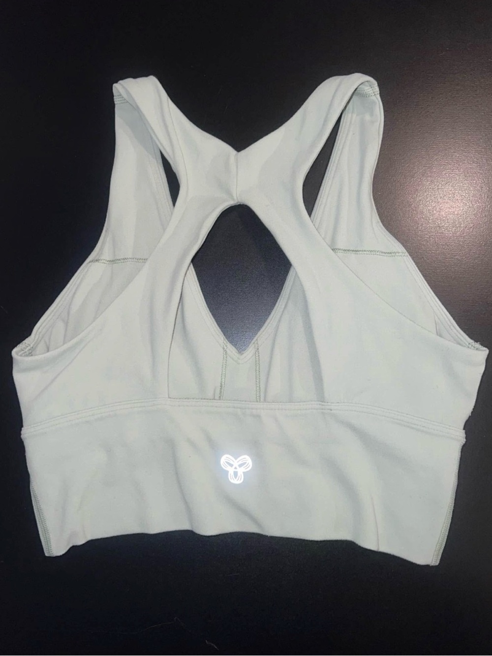 TNA Light Sage Ruched Front Racerback Sports Bra - Picture 2 of 3